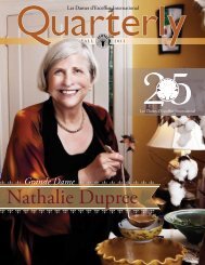 Autumn 2011 - Les Dames d'Escoffier International