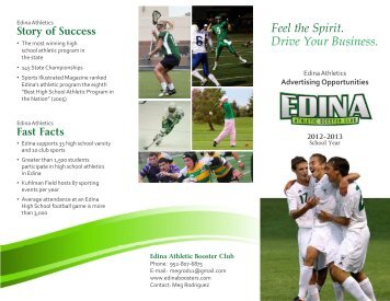 Feel the Spirit. Drive Your Business. - Edina Hornets