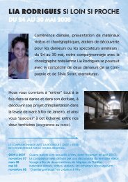 Si loin si proche » (pdf) - Lia Rodrigues – Blog du Théâtre Jean-Vilar ...