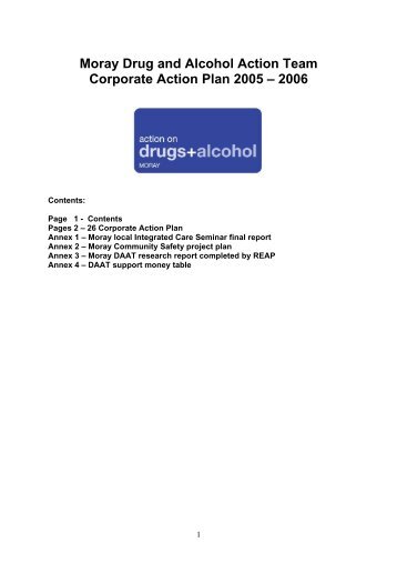 Moray Drug and Alcohol Action Team Corporate Action Plan 2005 ...