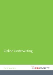 Online underwriting client brochure - PruProtect