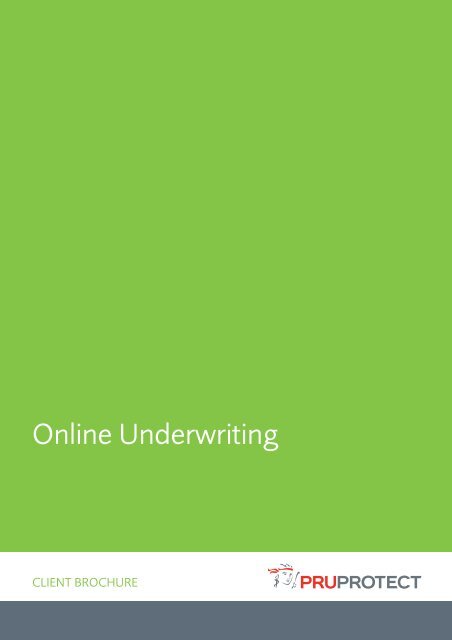 Online underwriting client brochure - PruProtect