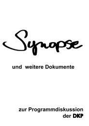 Synopse zur Programmdiskussion - DKP