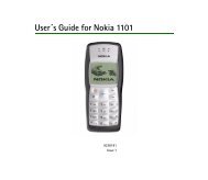 UserÂ´s Guide for Nokia 1101