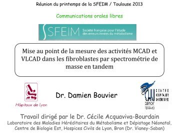 Dr. Damien Bouvier - SFEIM