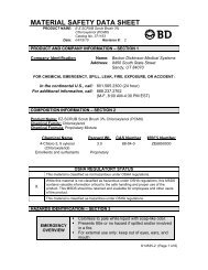 MSDS Sheets for BD Ultradex EZ Scrub Brush 408 (PCMX)