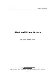 uMedia uTV User Manual - Media-Tech Polska