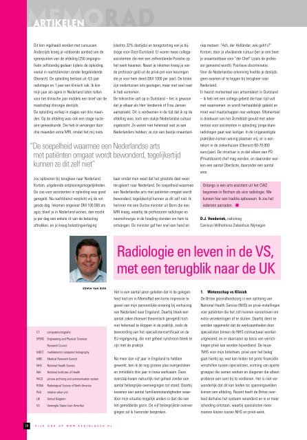 MemoRad 2007-1 - Nederlandse Vereniging voor Radiologie