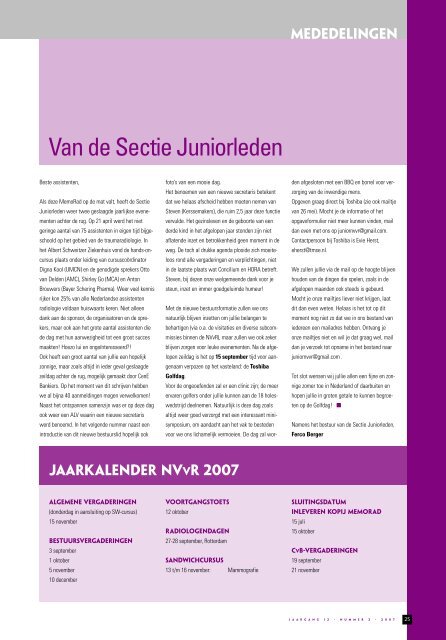 MemoRad 2007-1 - Nederlandse Vereniging voor Radiologie