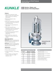 ASME Section I Steam, and ASME Section VIII Air/Gas/Steam