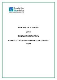 Memoria 2011 - Complexo Hospitalario Universitario de Vigo - Sergas