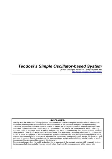 Teodosi's Simple Oscillator-based System - Forex Strategies Revealed