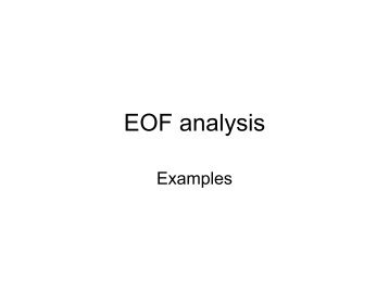 EOF analysis