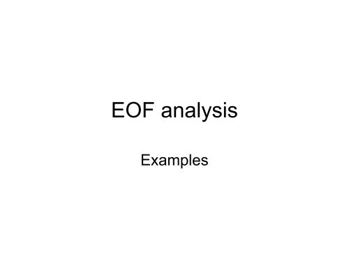 EOF analysis