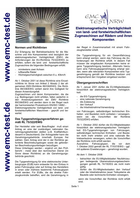 weitere Informationen (PDF) - EMC Test NRW GmbH