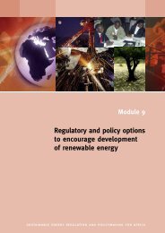 Regulatory and policy options to encourage development of ...