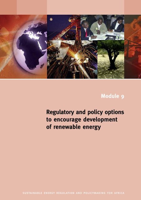 Regulatory and policy options to encourage development of ...