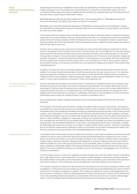 ABB Annual Report 2012 PDF - ABB Group Annual Report 2012