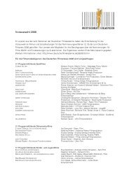 Vorauswahl 2006 - Deutsche Filmakademie