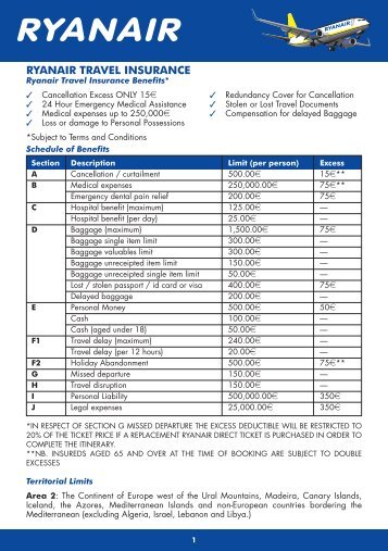 RYANAIR TRAVEL INSURANCE