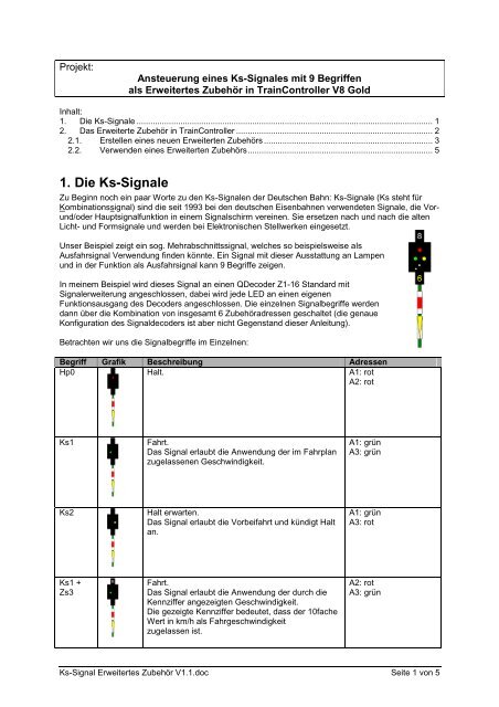 1. Die Ks-Signale - TC-Wiki