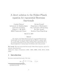 A direct solution to the Fokker-Planck equation for ... - Mathématiques
