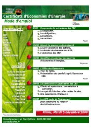 Certificats d'Economies d'Energie Mode d'emploi Nîmes, Mardi 5 ...