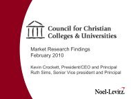 Market Research Findings February 2010 - Council for Christian ...