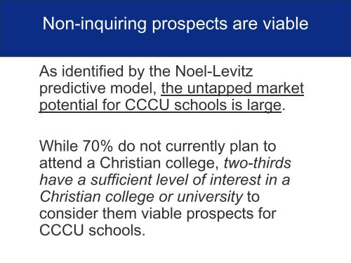 Market Research Findings February 2010 - Council for Christian ...