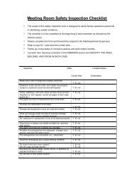 Meeting Room Safety Inspection Checklist