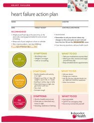 heart failure action plan - Independent Health