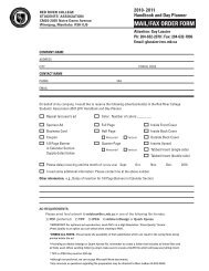 MAIL/FAX ORDER FORM - Red River College Students