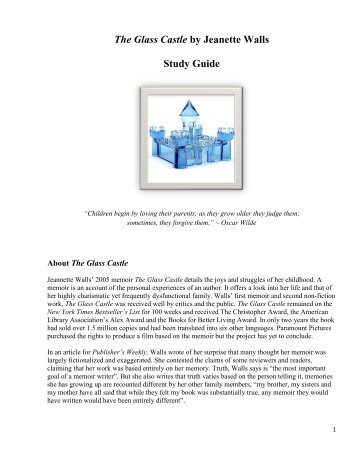 The Glass Castle by Jeanette Walls Study Guide - East Aurora ...