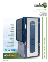 Premium G Spec Catalog - GeoSmart Energy