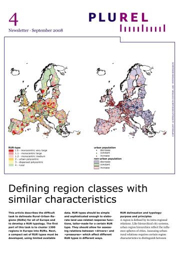 Defining region classes with similar characteristics - Plurel