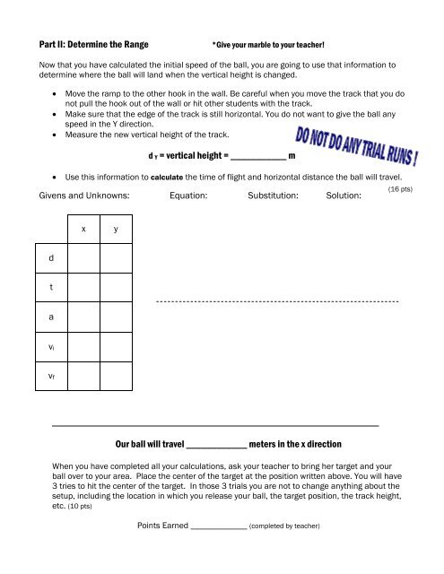 Lab #9 (Shoot For Your Grade - Honors