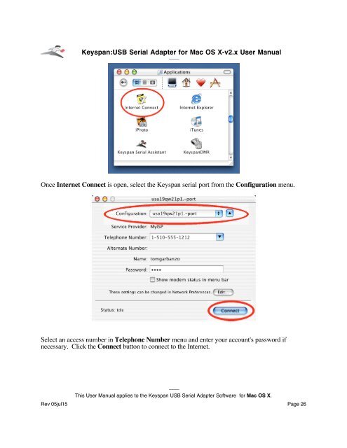 Keyspan:USB Serial Adapter for Mac OS X - NETS