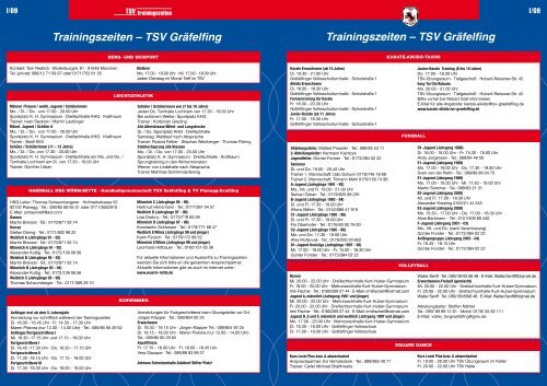 Ausgabe 2009 - TSV Gräfelfing