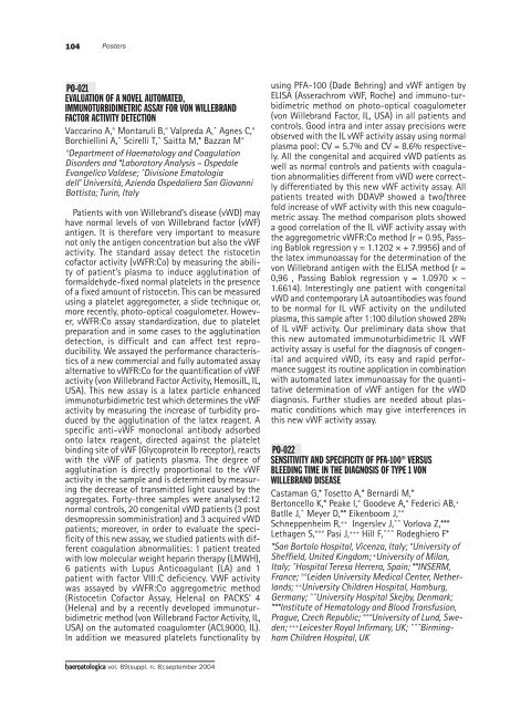 Haematologica 2004;89: supplement no. 8 - Supplements ...