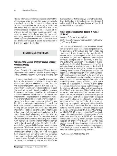 Haematologica 2004;89: supplement no. 8 - Supplements ...