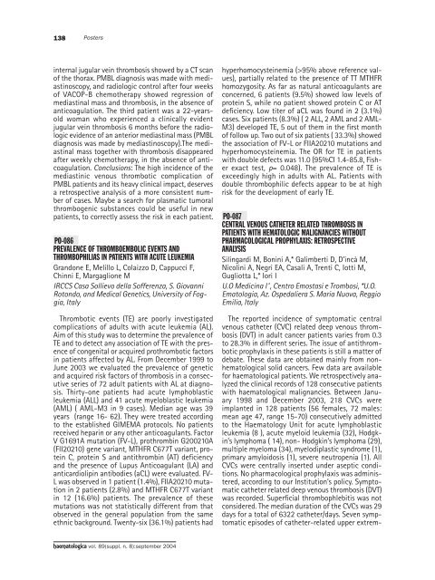 Haematologica 2004;89: supplement no. 8 - Supplements ...