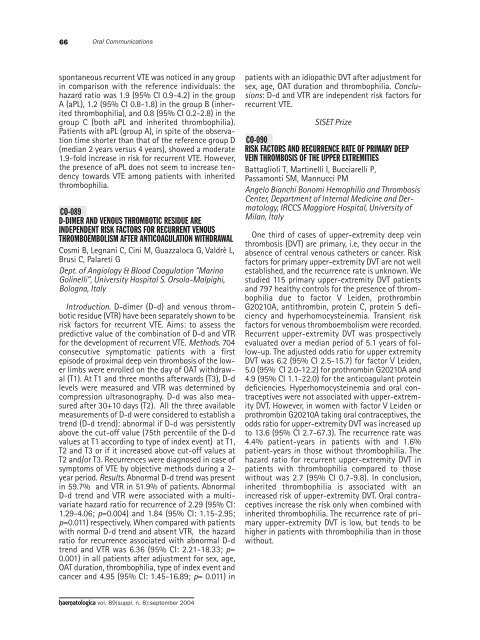 Haematologica 2004;89: supplement no. 8 - Supplements ...