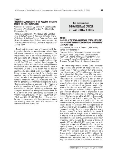 Haematologica 2004;89: supplement no. 8 - Supplements ...