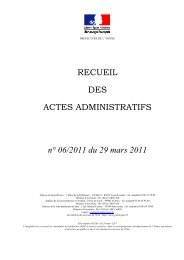 Recueil nÂ°6 du 29 mars 2011 - Les services de l'Ãtat dans l'Yonne