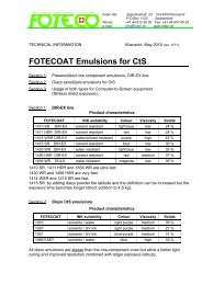 FOTECOAT Emulsions for Cts