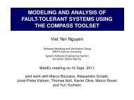 modeling and analysis of fault-tolerant systems using the compass ...