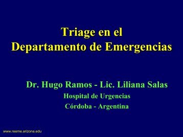 Triage en el Departamento de Emergencias - Reeme.arizona.edu