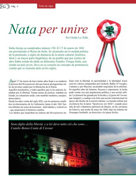 Italia, nata per unire - Asociación Dante Alighieri