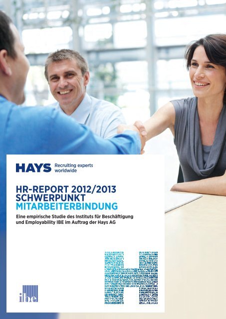 HR-RepoRt 2012/2013 ScHweRpunkt MitaRbeiteRbindung - Hays AG