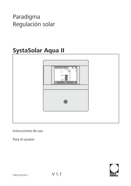 THES 2126 V1.1 0511 SystaSolar Aqua II Usuario - Paradigma ...